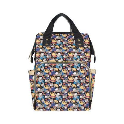 Sloth Cartoon Design Themed Print Diaper Bag Backpack