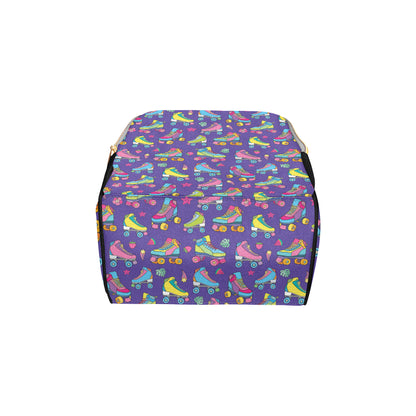 Roller skate Colorful Pattern Print Design A05 Diaper Bag Backpack