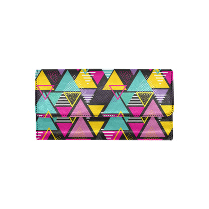 Geometric Colorful Pattern Print Design 02 Women's Trifold Wallet