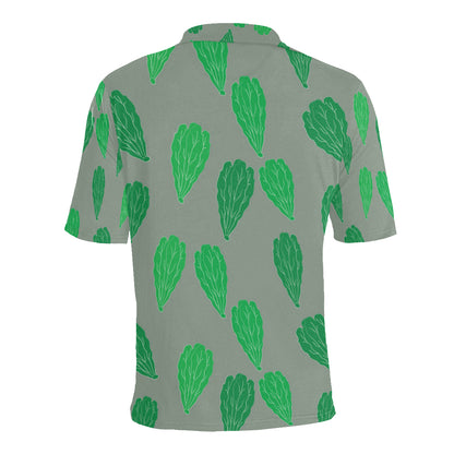 Lettuce Pattern Print Design 02 Men Polo Shirt