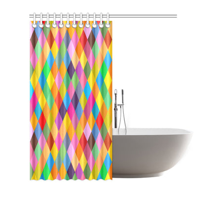 Harlequin Pattern Print Design 02 Shower Curtain