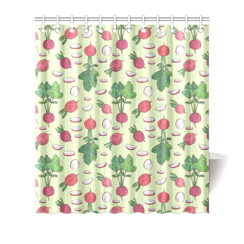 Radish Pattern Print Design A04 Shower Curtain
