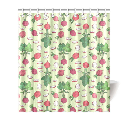 Radish Pattern Print Design A04 Shower Curtain