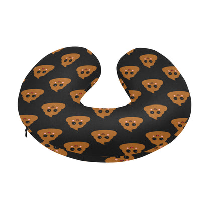 Poop Emoji Pattern Print Design A01 U-Shaped Travel Neck Pillow