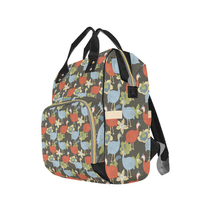 Guinea Fowl Pattern Print Design 02 Diaper Bag Backpack