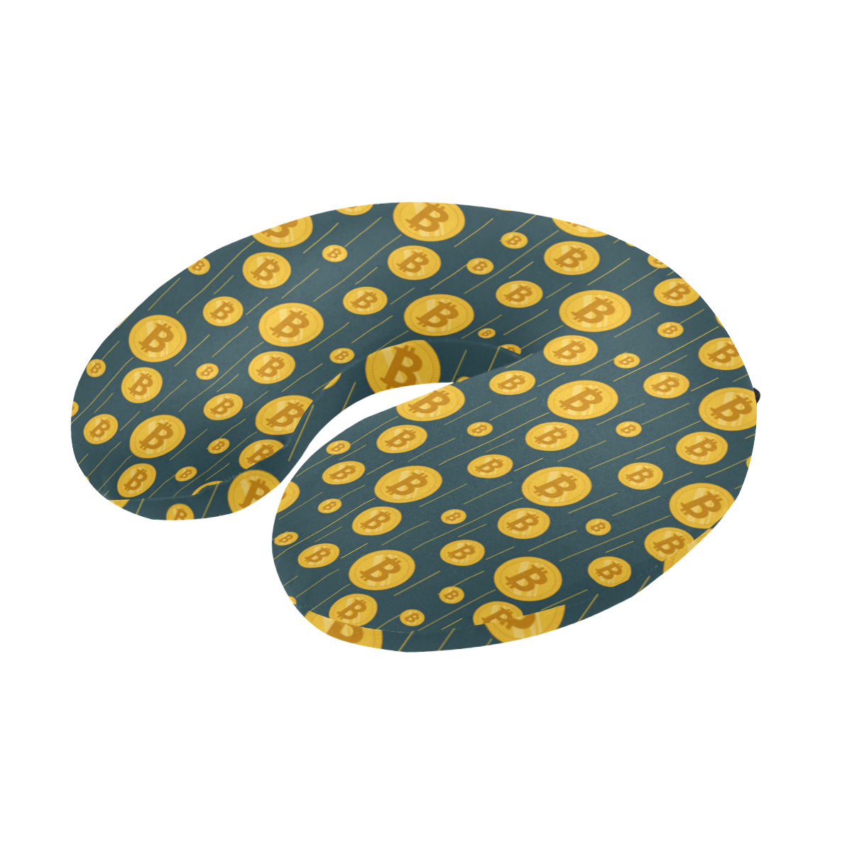Bitcoin Pattern Print Design 01 U-Shaped Travel Neck Pillow