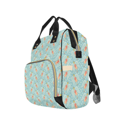Angel Pattern Print Design 01 Diaper Bag Backpack