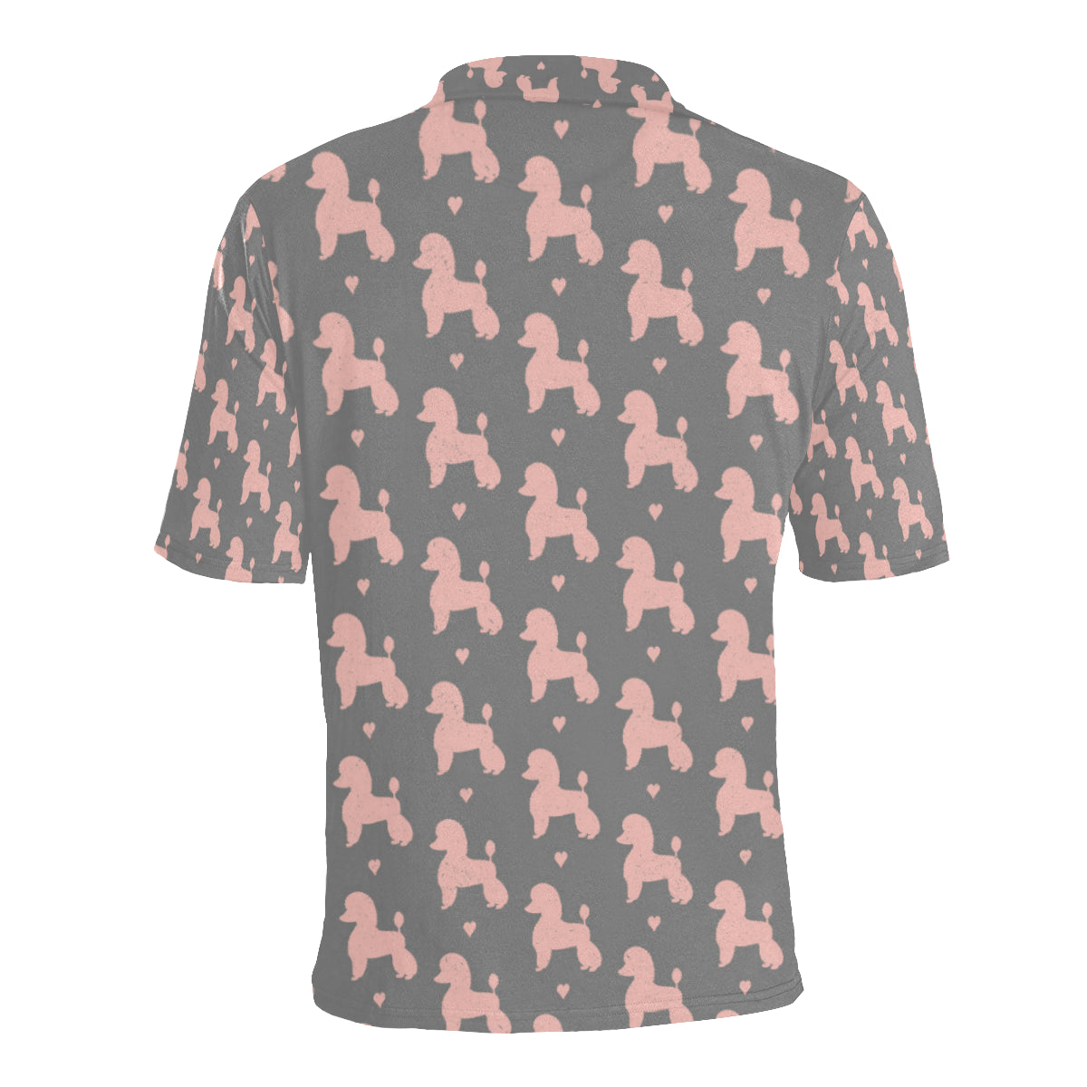Poodle Pattern Print Design A02 Men Polo Shirt