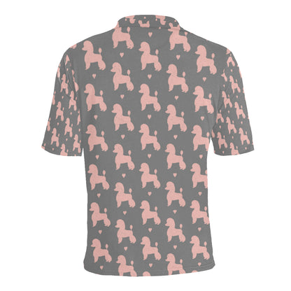 Poodle Pattern Print Design A02 Men Polo Shirt