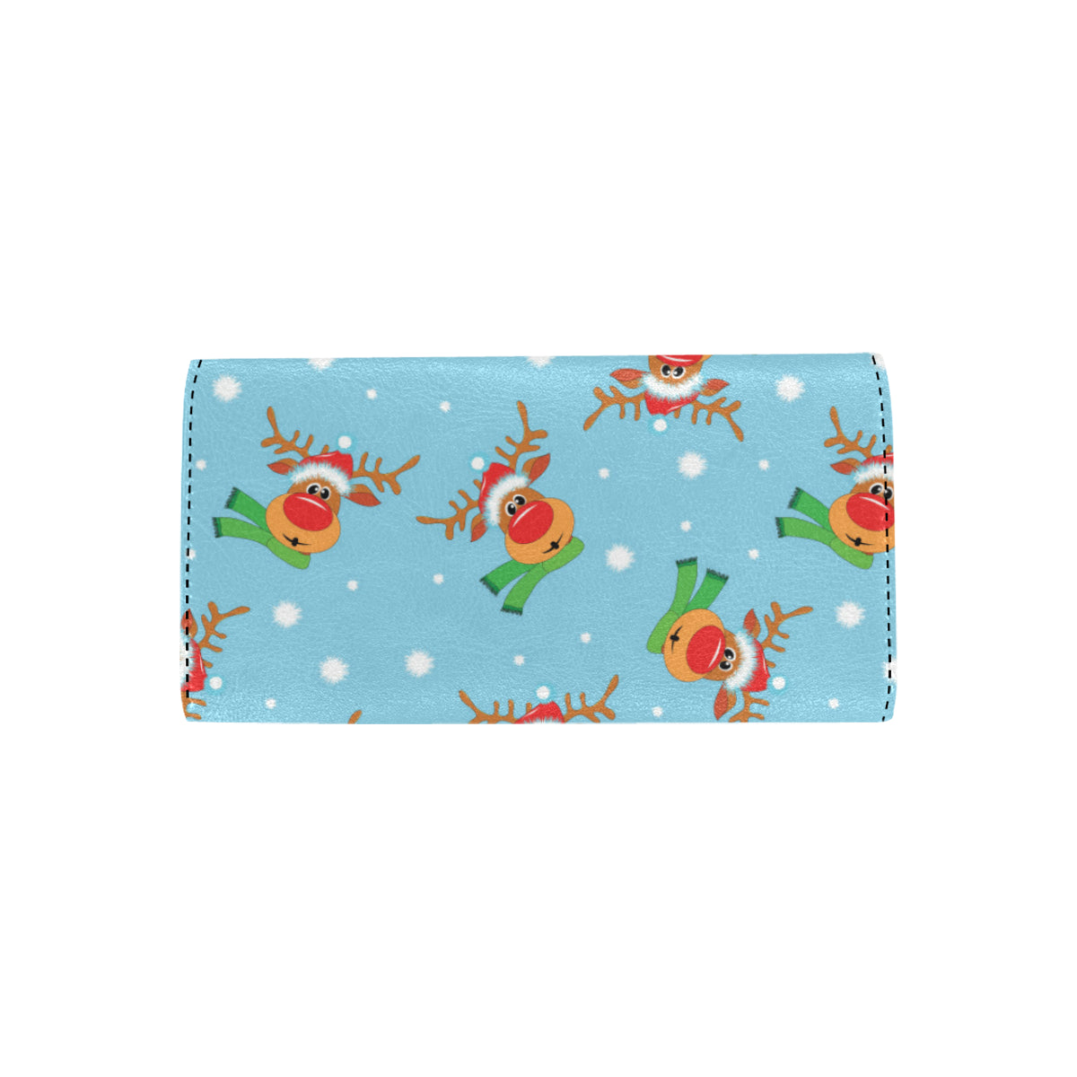 Reindeer cute Pattern Print Design 02 Women's Trifold Wallet