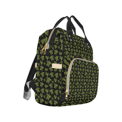 Green Tribal Turtle Polynesian Themed Diaper Bag Backpack