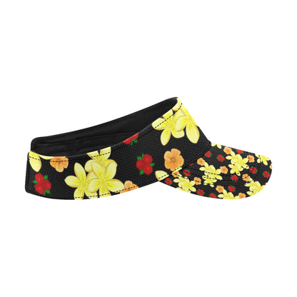 Yellow Plumeria Pattern Print Design PM04 Unisex Sun Visor