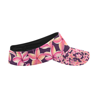 Purple Plumeria Pattern Print Design PM010 Unisex Sun Visor