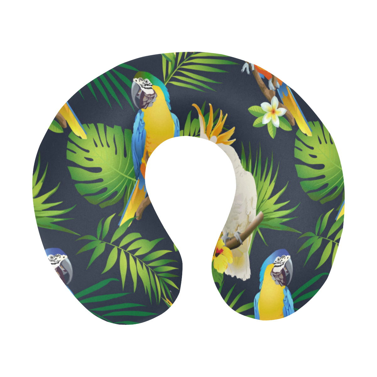 Parrot Pattern Print Design A03 U-Shaped Travel Neck Pillow