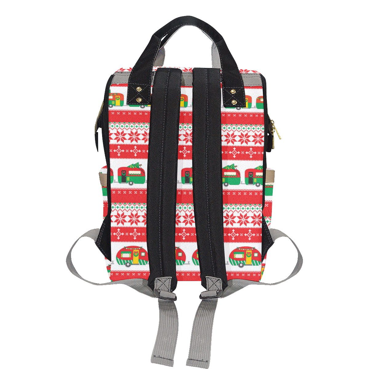 Camper Camping Ugly Christmas Design Print Diaper Bag Backpack
