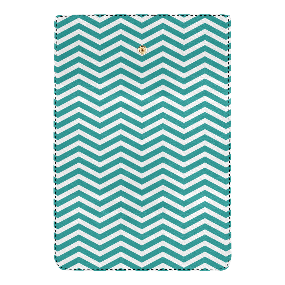 Chevron Teal Pattern Print Design 02 Women's Trifold Wallet
