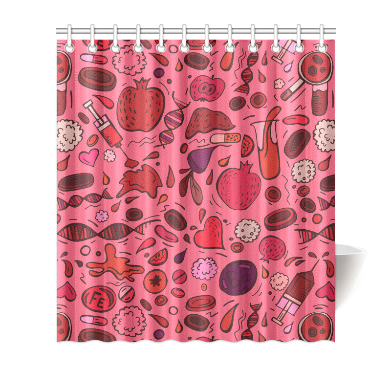 Phlebotomist Pattern Print Design A01 Shower Curtain
