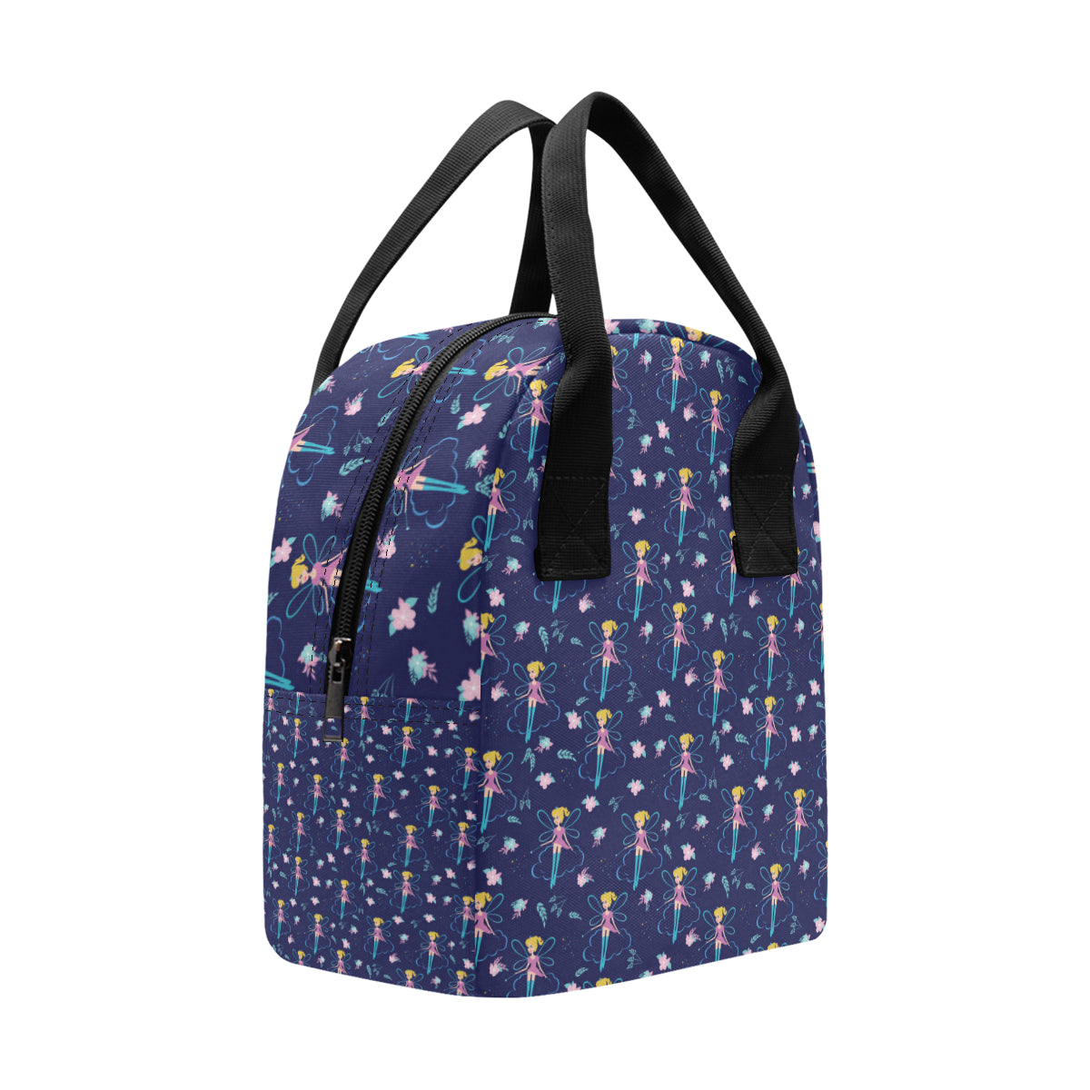 Fairy Cartoon Style Print Pattern Insulated Lunch Bag