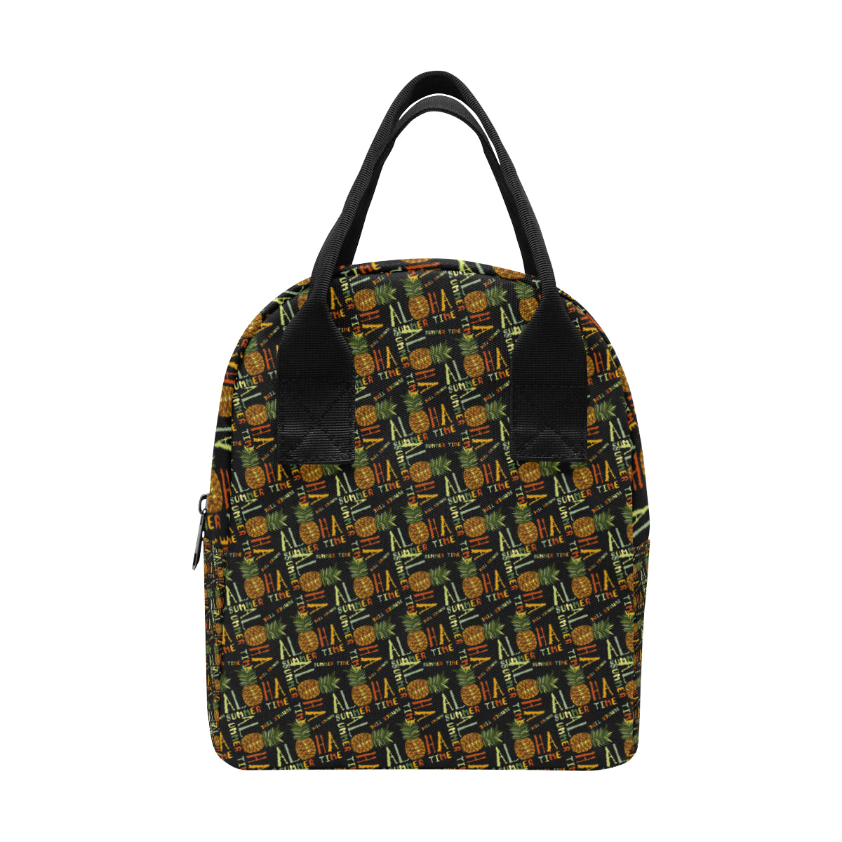 Aloha Hawaii Time Design Themed Print Insulated Lunch Bag