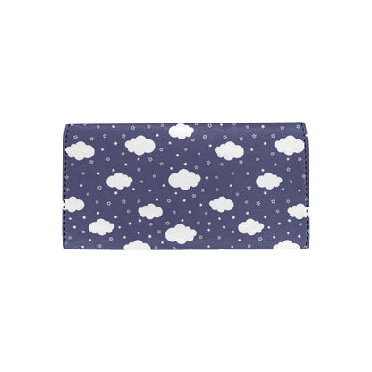 Cloud  Pattern Print Design 03 Women's Trifold Wallet