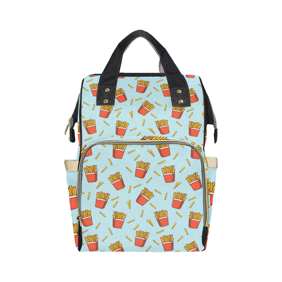 French Fried Pattern Print Design 02 Diaper Bag Backpack