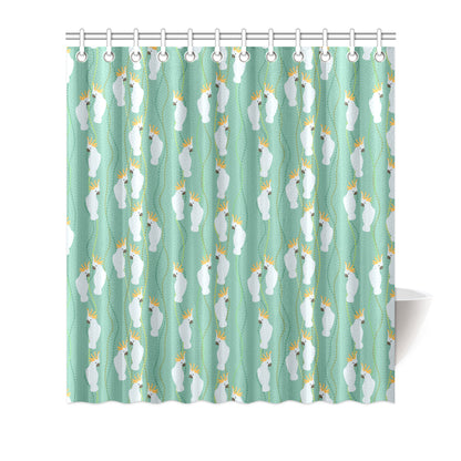 Cockatoo Pattern Print Design 01 Shower Curtain