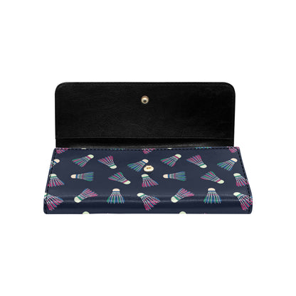 Badminton Ball Pattern Print Design 02 Women's Trifold Wallet