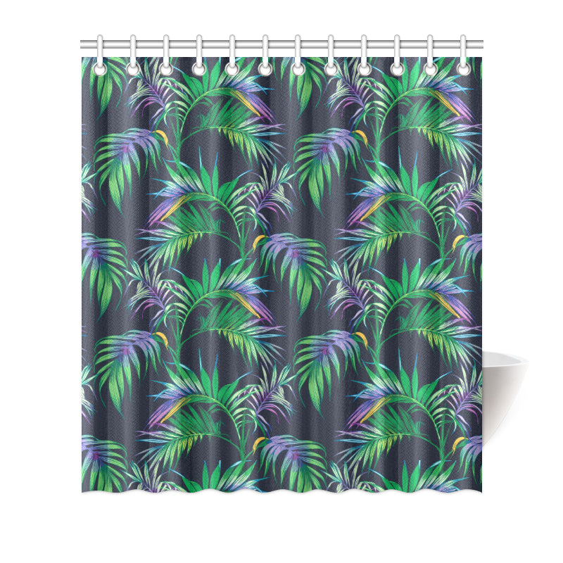 Palm Leaves Pattern Print Design PL04 Shower Curtain