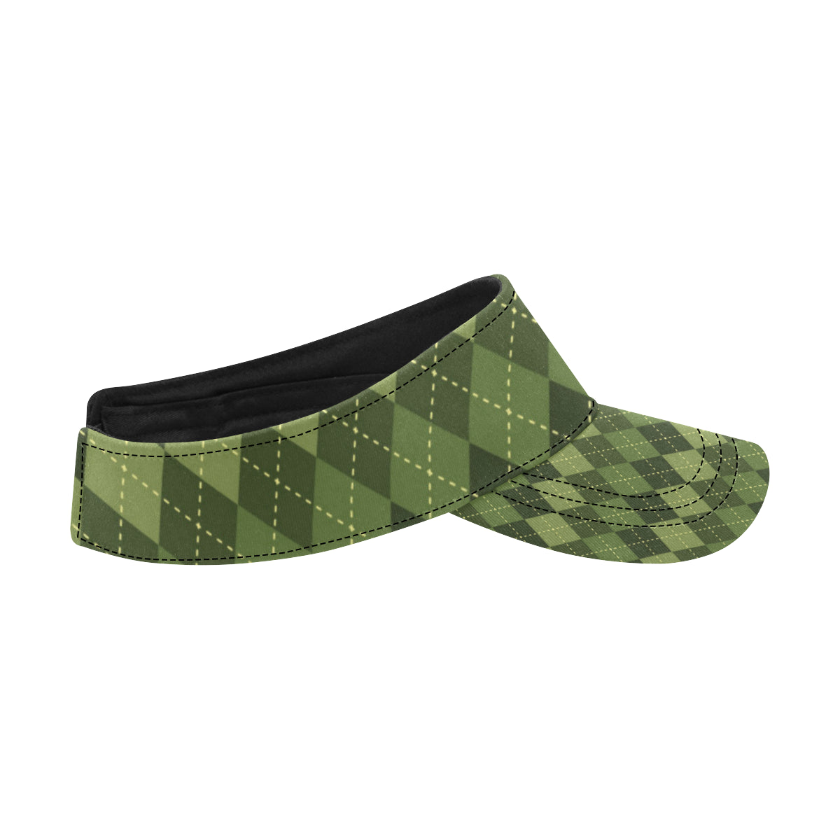 Argyle Green Pattern Print Design 01 Unisex Sun Visor