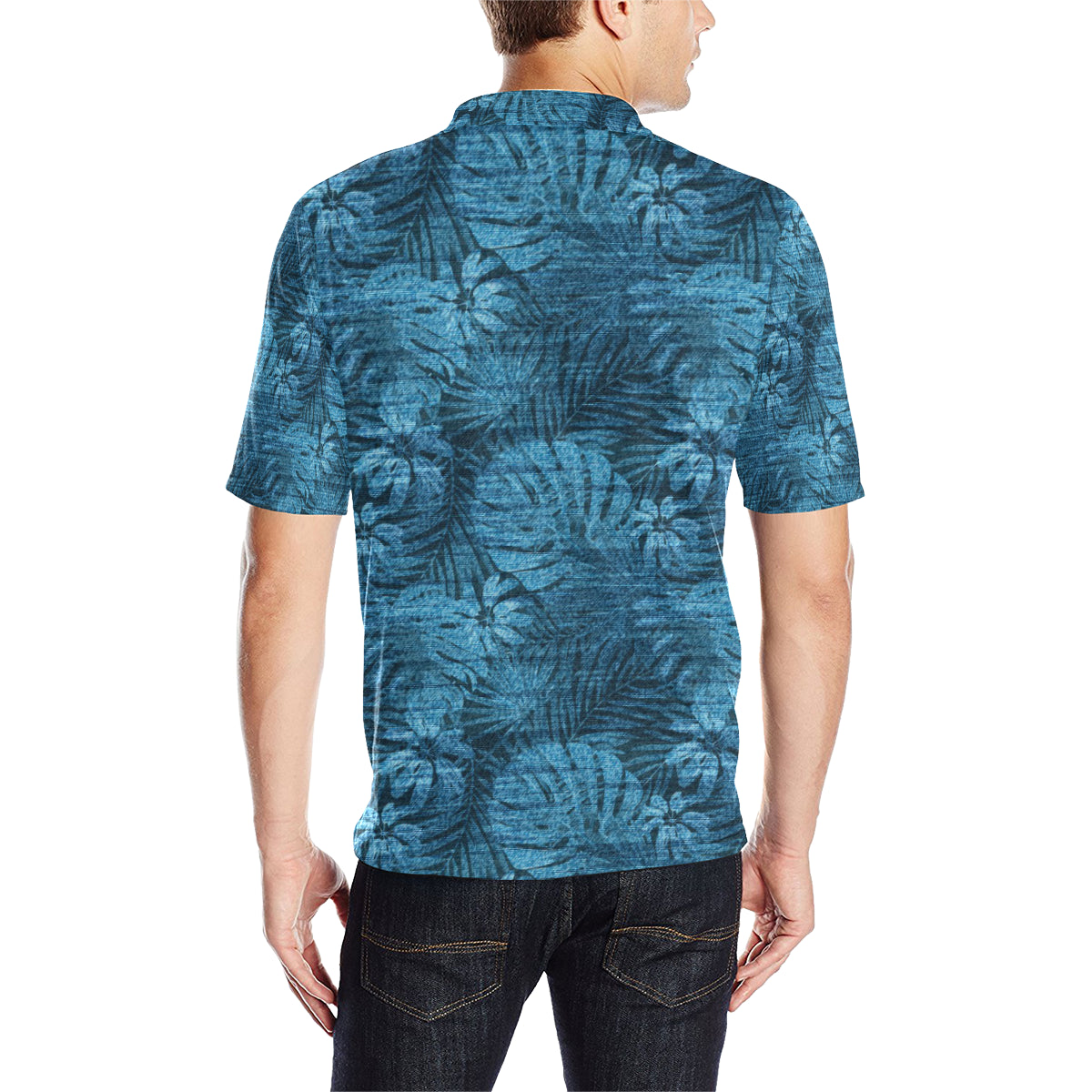 Jean Tropical Pattern Print Design 04 Men Polo Shirt