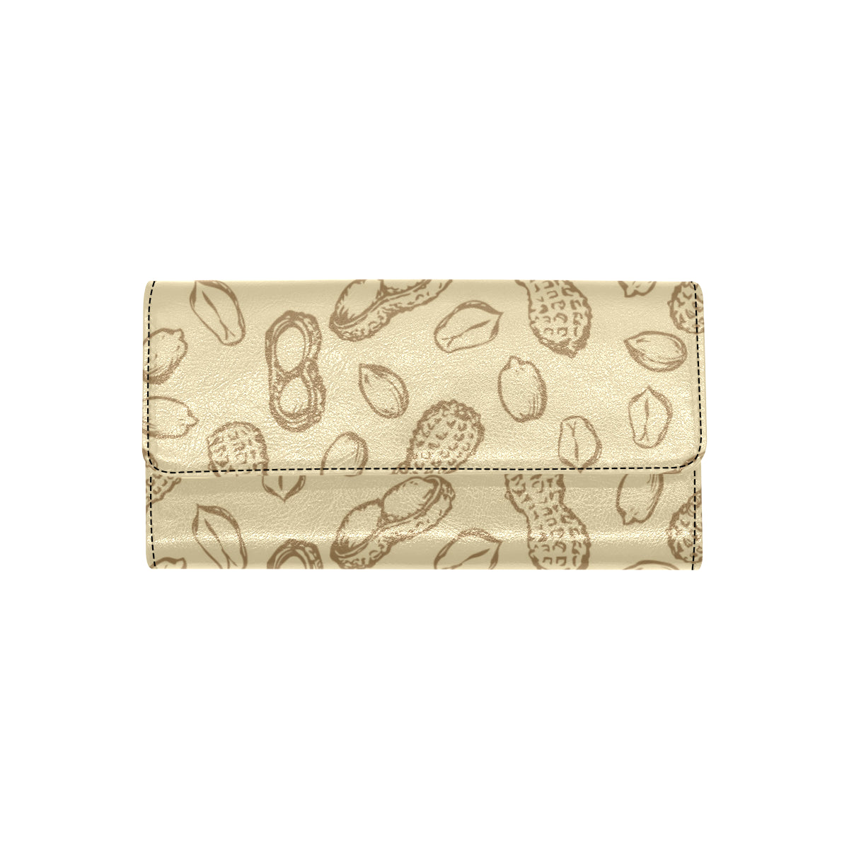 Peanut Pattern Print Design A02 Women's Trifold Wallet