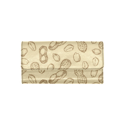 Peanut Pattern Print Design A02 Women's Trifold Wallet
