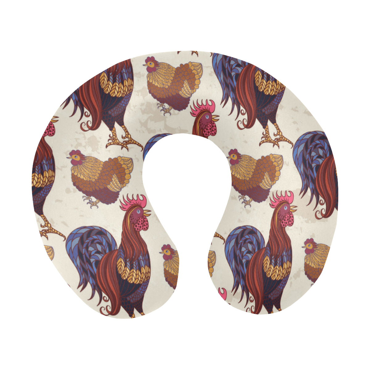 Rooster Pattern Print Design A03 U-Shaped Travel Neck Pillow