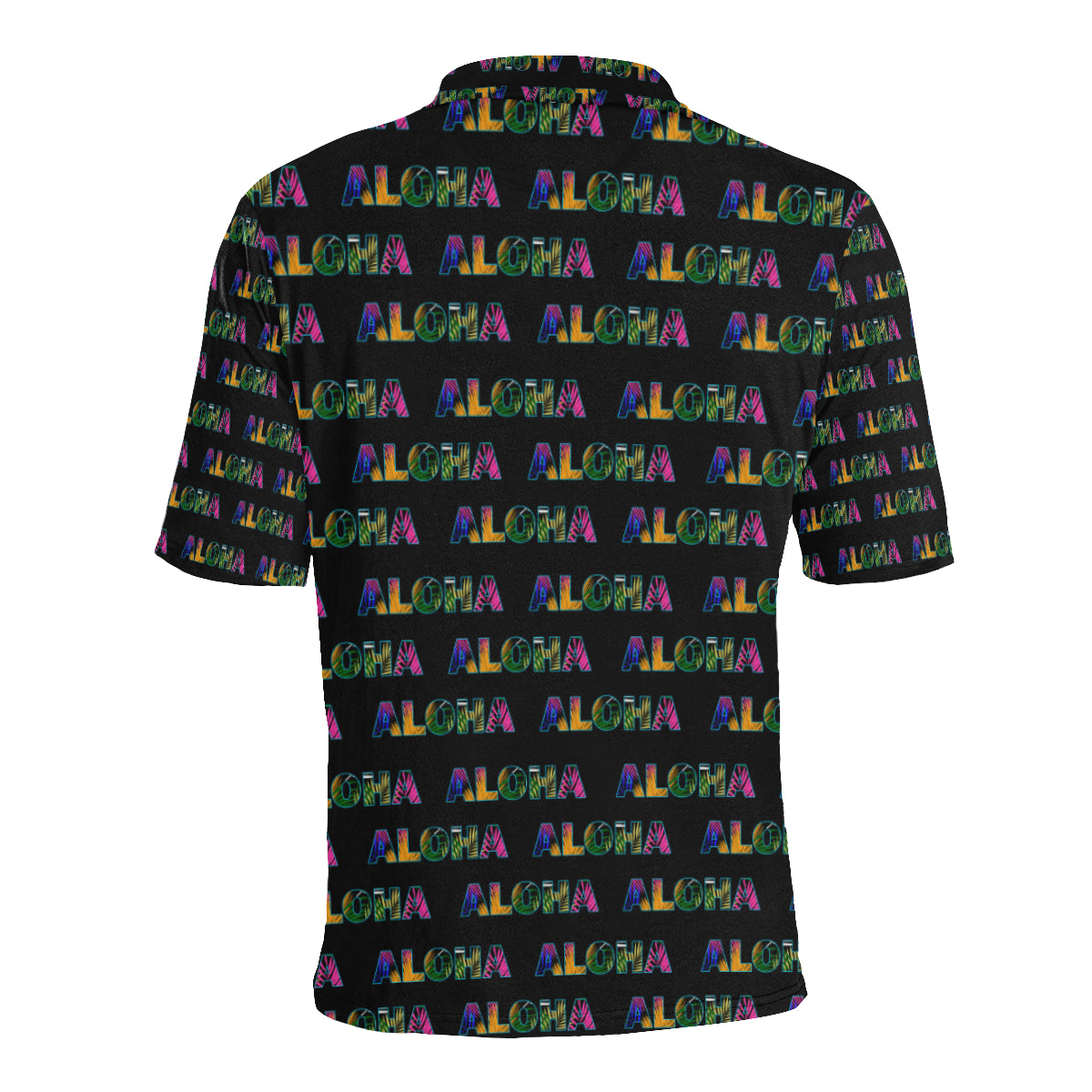 Aloha Hawaii Neon Men Polo Shirt