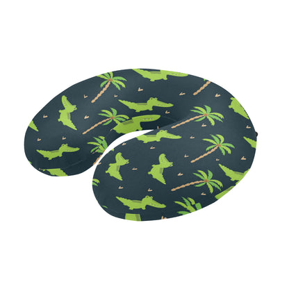 Alligator Pattern Print Design 02 U-Shaped Travel Neck Pillow