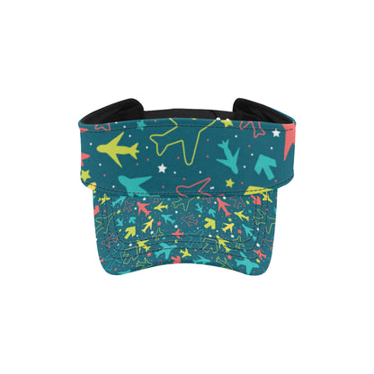 Airplane Pattern Print Design 05 Unisex Sun Visor