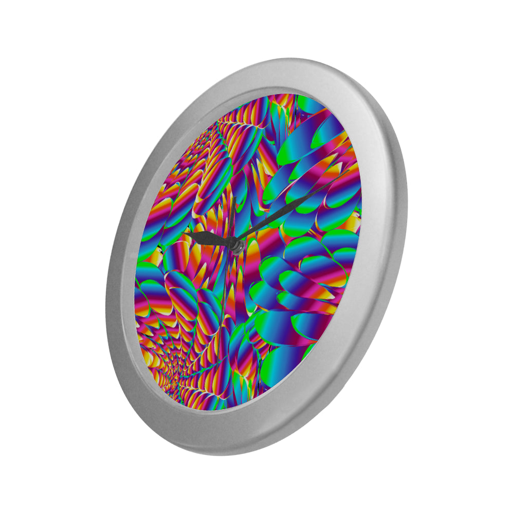 Psychedelic Trippy Pattern Wall Clock