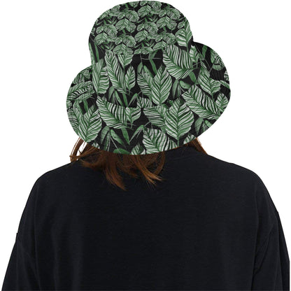 Palm Leaves Pattern Print Design PL09 Unisex Bucket Hat