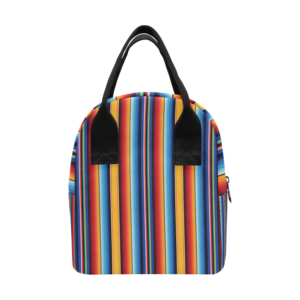 Mexican Blanket Stripe Print Pattern Insulated Lunch Bag