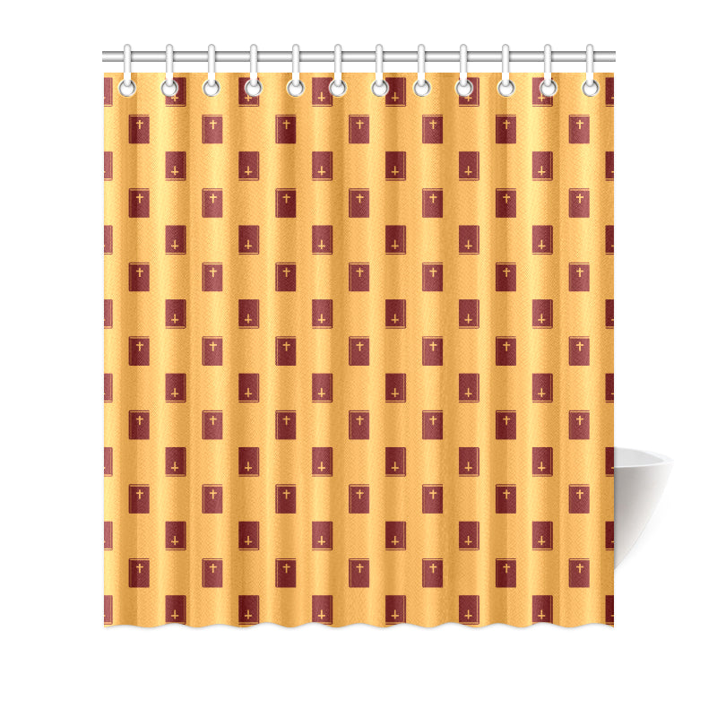 Bible Pattern Print Design 05 Shower Curtain