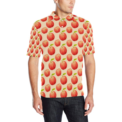 Peach Pattern Print Design A03 Men Polo Shirt
