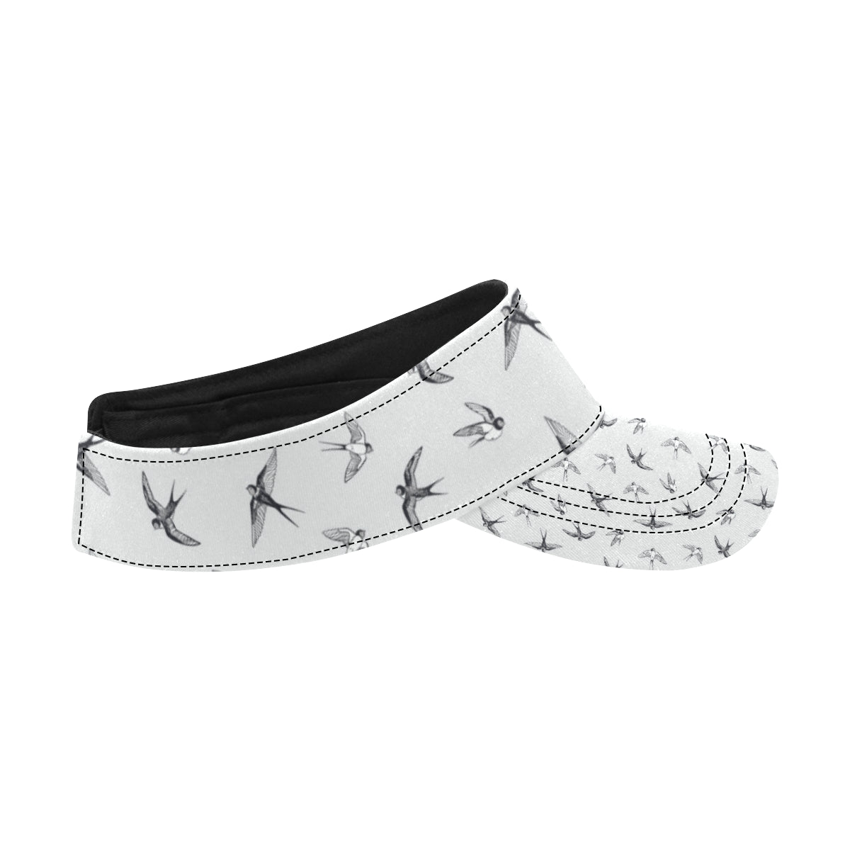 Swallow Bird Pattern Print Design 04 Unisex Sun Visor