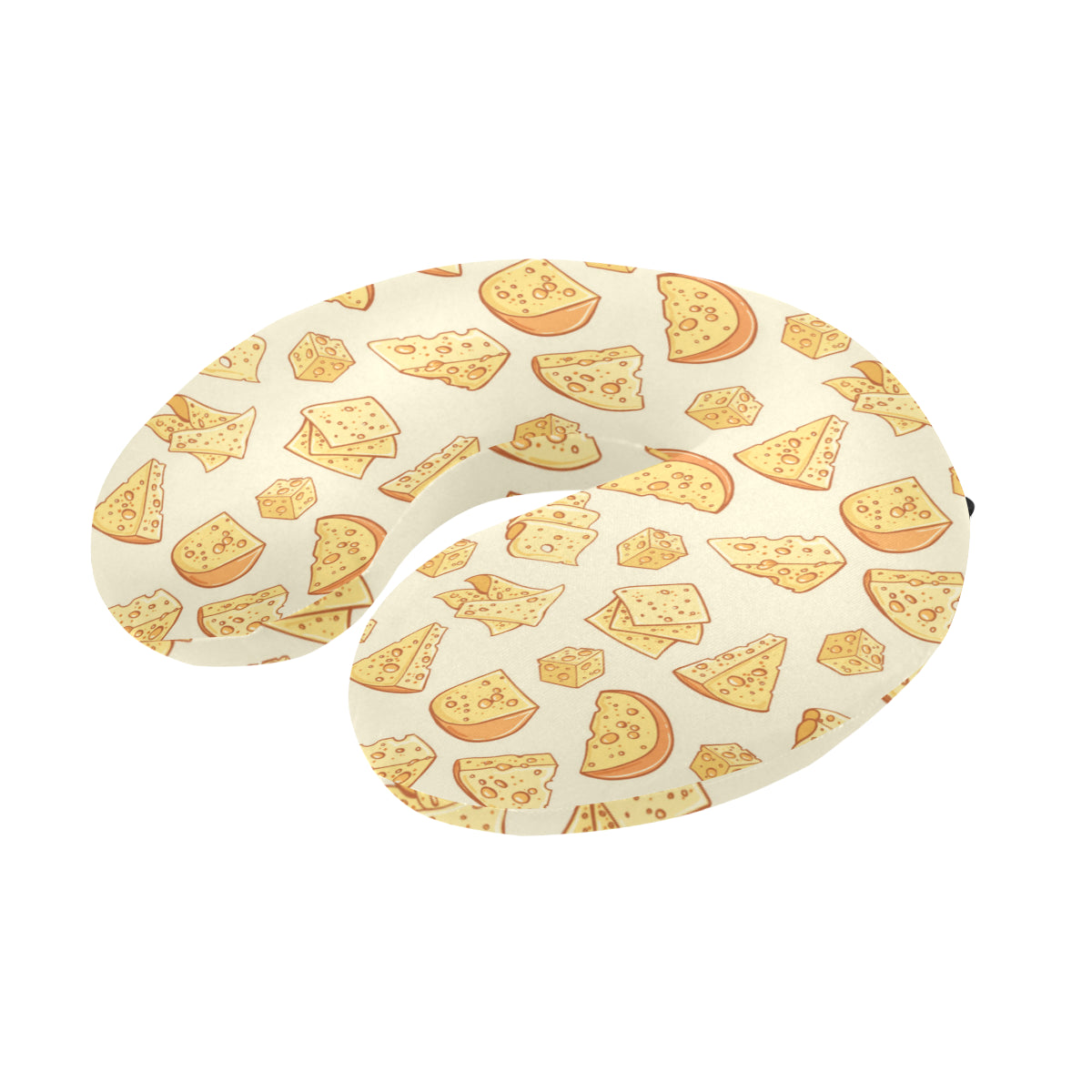Cheese Pattern Print Design 01 U-Shaped Travel Neck Pillow