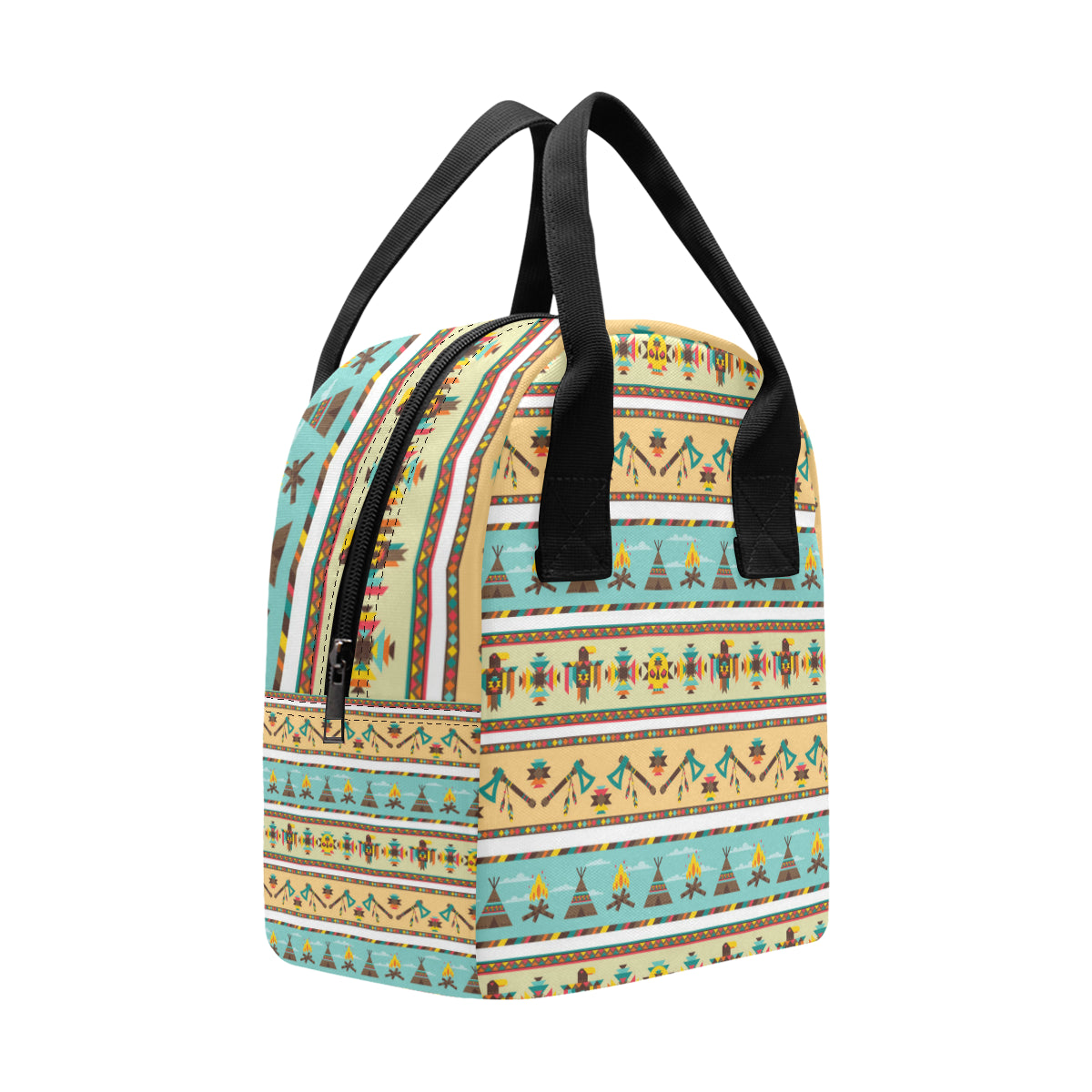 American indian Life Pattern Insulated Lunch Bag