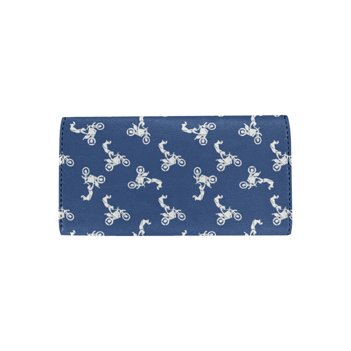 Motocross Pattern Print Design 01 Women's Trifold Wallet