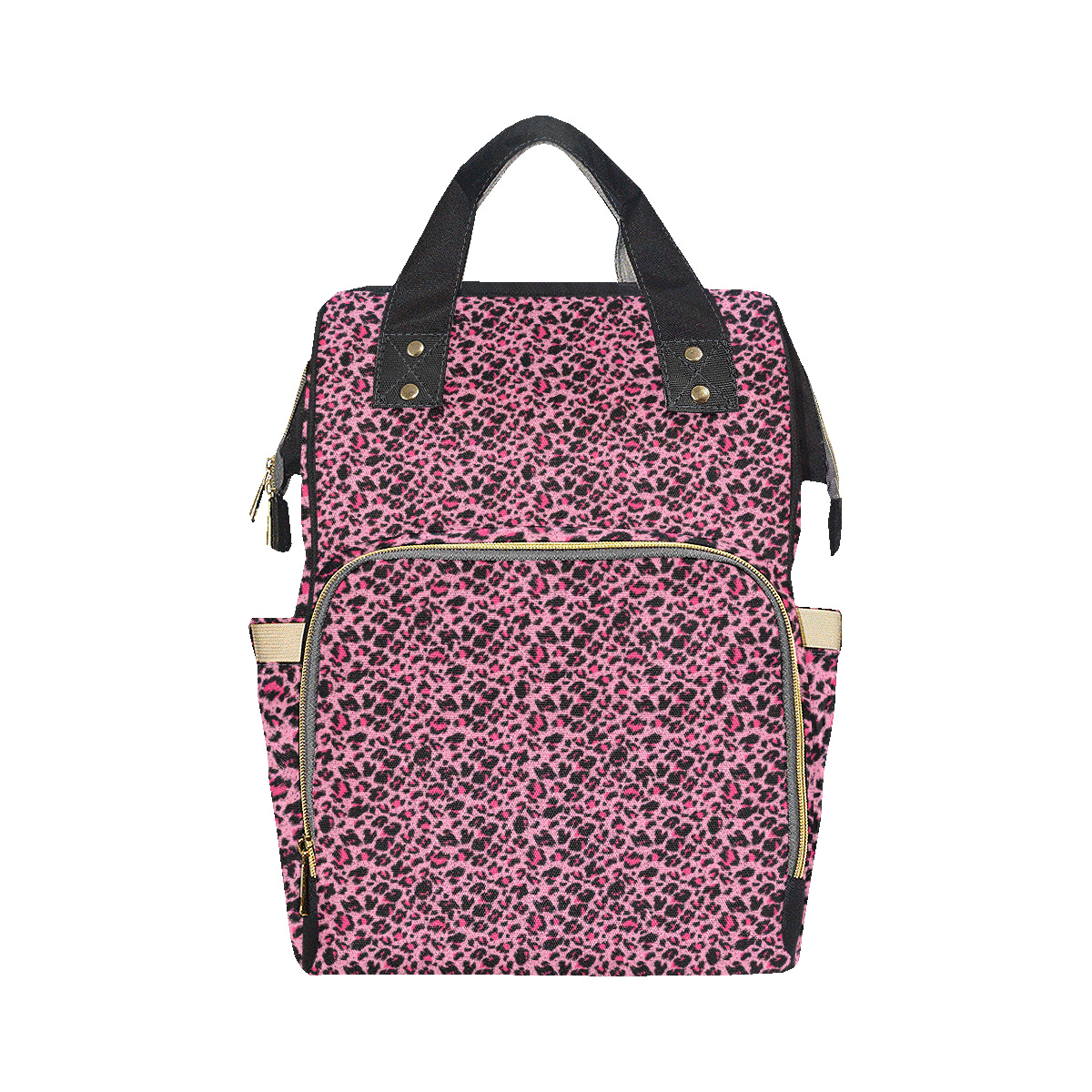 Cheetah Pink Pattern Print Design 01 Diaper Bag Backpack