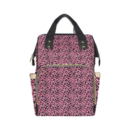 Cheetah Pink Pattern Print Design 01 Diaper Bag Backpack