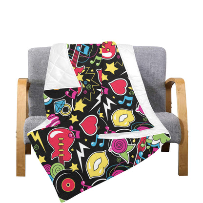 Pop Art Pattern Print Design A04 Premium Quilt