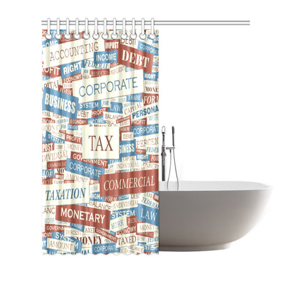 Accounting Financial Pattern Print Design 01 Shower Curtain