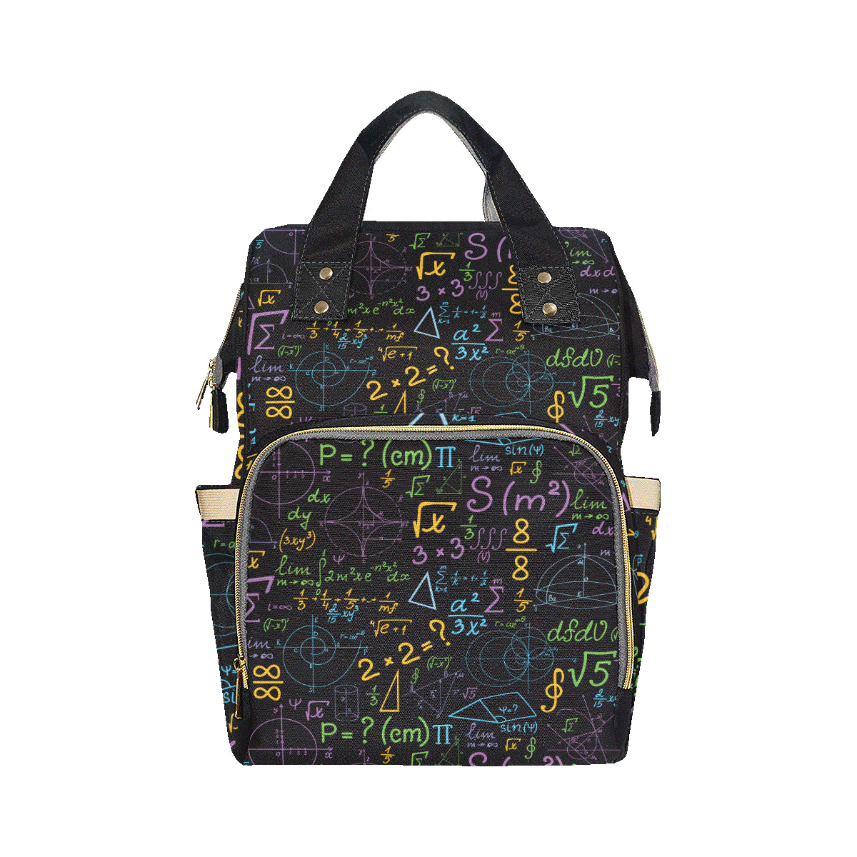 Math Pattern Print Design 03 Diaper Bag Backpack